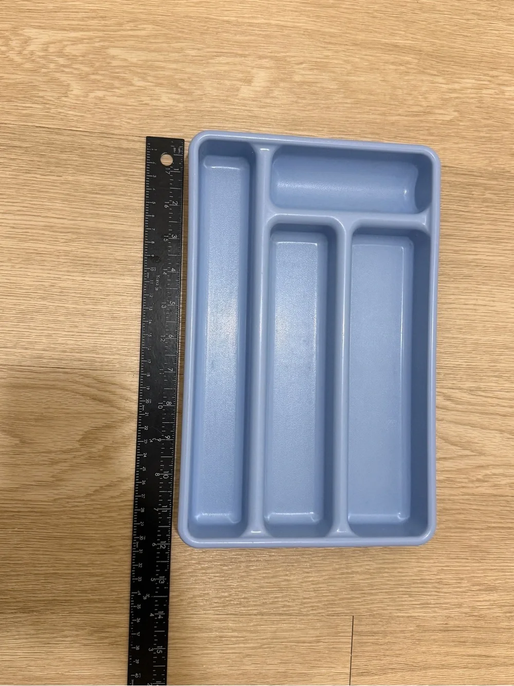 Rubbermaid Vintage Blue Silverware Utensil Drawer Organizer Tray #0522b4 Slotted